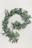 6ft Greenery Garland with Filler Flowers in Lilac