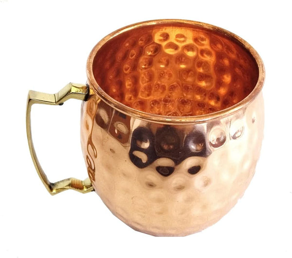 Moscow Mule Copper Mugs | 16oz Copper Cups for Cocktail -100% Pure Copper Moscow Mule Mug Gifts (1 piece)