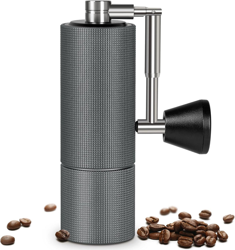 TIMEMORE C2 Hand Coffee Grinder, Stainless Steel Burr Manual Coffee Grinder for Espresso to French Press, Gray