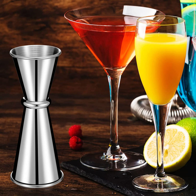 9 Pieces Jigger for Bartending Cocktail Jigger 2 oz 1 oz, 304 Stainless Steel Shot Glass Measuring Cup Shot Measure Jigger Double Japanese Jigger for Bartender Bar Supplies