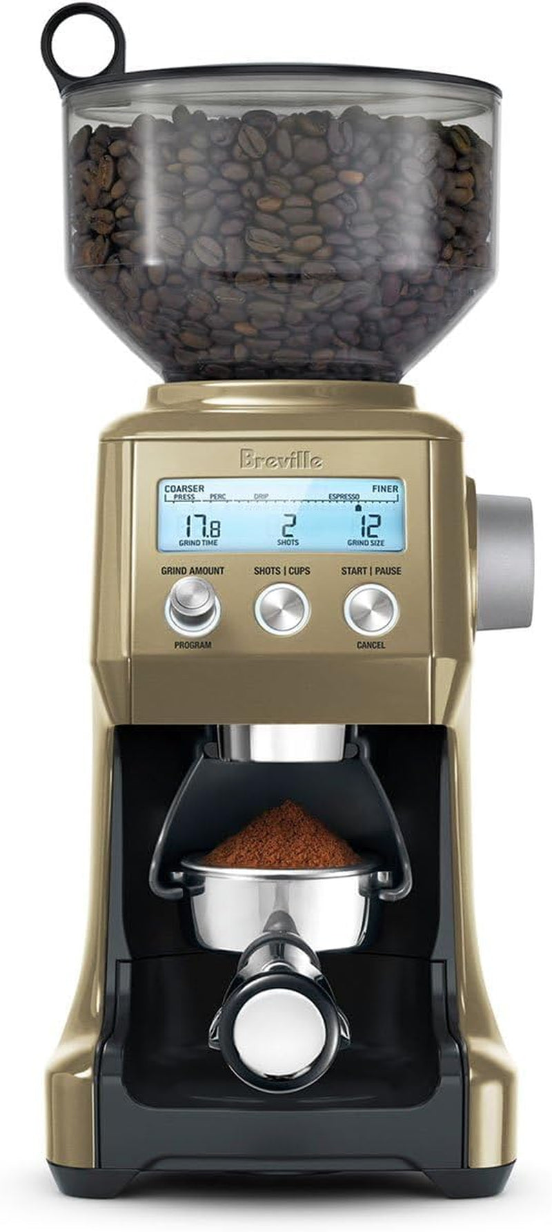 Breville Smart Grinder Pro Coffee Bean Grinder, Brushed Stainless Steel, BCG820BSS, 2.3