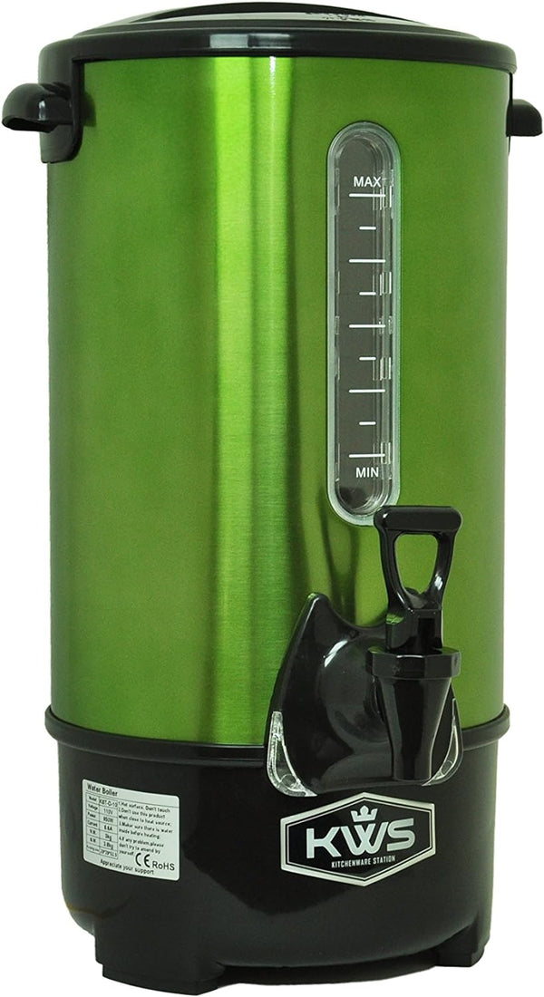 KWS WB-30 19.5L/83Cups Commercial Heat Insulated Water Boiler and Warmer Stainless Steel (Green)
