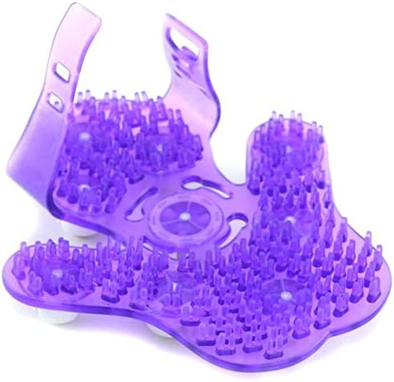 Kioer Deep Tissue Massage Roller Glove for Neck, Chest, Foot, Hamstrings, Thighs, and Full Body Care 9 360-degree-roller Metal Roller Ball Beauty Body Care (Purple)