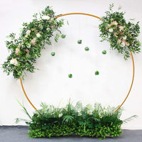 6.8Ft (2M) Yellow round Metal Wedding Arch,Circle Balloon Arch Stand for Garden, Yard, Wedding, Bridal, Indoor Outdoor Party Decoration (Does Not Include Decorative Bouquets, Balloons, Etc.)