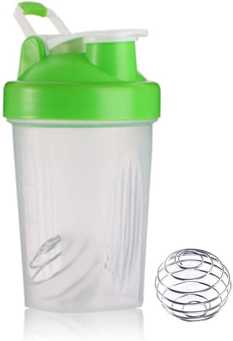 Protein Shaker Bottle Blender for Shake and Pre Work Out, Best Shaker Cup (BPA free) w. Classic Loop Top & Whisk Ball, Kitchen Water Bottle (16OZ-400ML-1PACK, Black Top/Black Body)