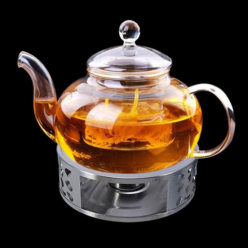 ZERIRA Teapot Warmer, Stainless Steel Teapot heater with Candle holder Lit Teapot or Coffee Warmer Base