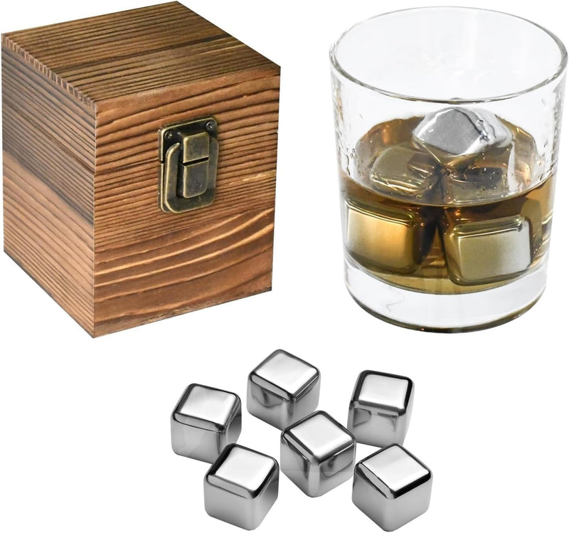 Whiskey Gifts for Men Dad Guy, Whiskey Stones, Stocking Stuffers for Men, Unique Anniversary Birthday Gift Ideas for Him Boyfriend Husband Grandpa, Bar Accessories Cool Stuff Bourbon Gifts for Men