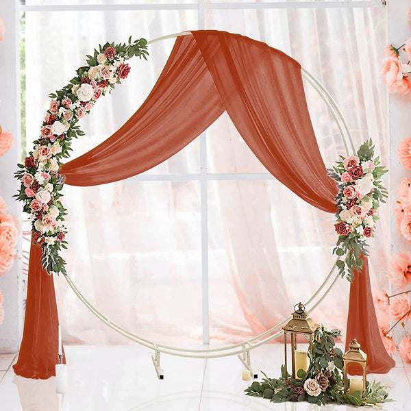 Terracotta Wedding Arch Backdrop Draping Fabric - Tulle Curtain for Weddings Bridal Ceremonies Parties
