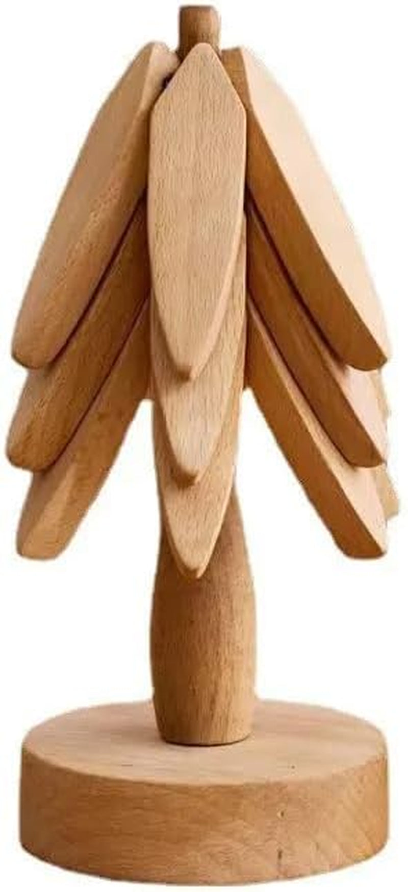 A Tree Design Trivet Mats Set of 3, Walnut Wood Kitchen Hot Pads Trivet, Foldable Heat Resistant Pads for Hot Dishes/Pot/Bowl/Teapot/Hot Pot Holders, Anti-Hot Non-Slip Durable