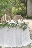 Head Table Floral Swags in White & Sage