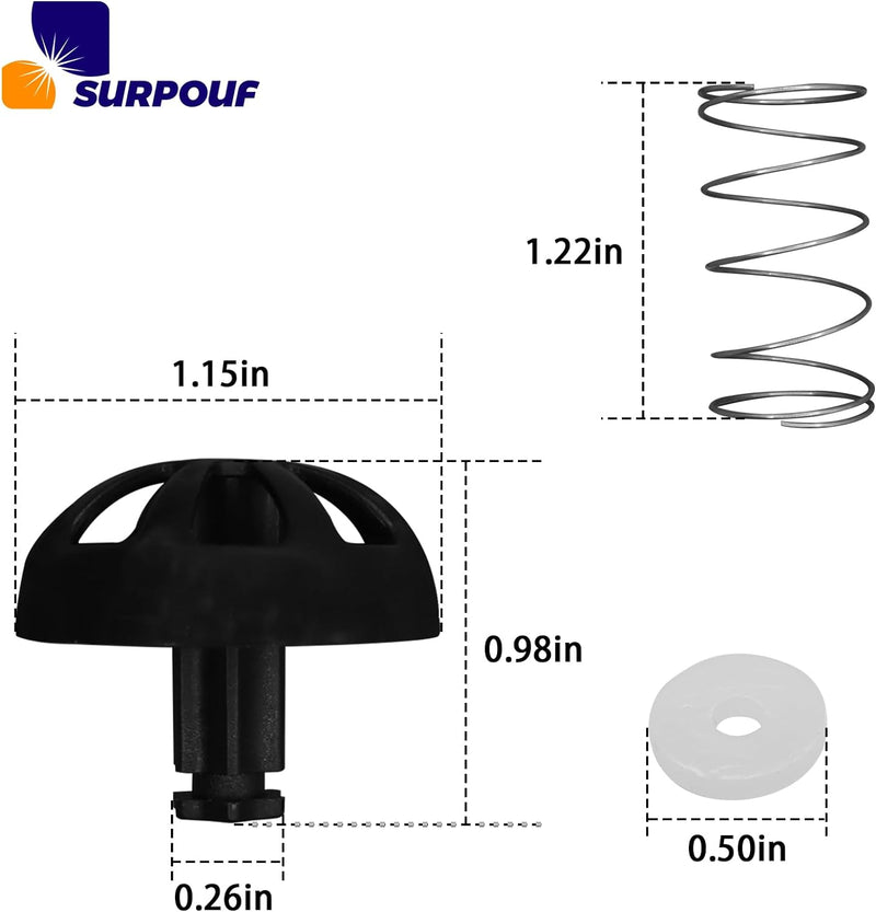 2-Pack Coffee Replacement Brew Basket Spring Loaded Stopper Kits Fits For Mr. Coffee Hamilton Parts Number 990117900 990237500 Coffee Machine Accessory