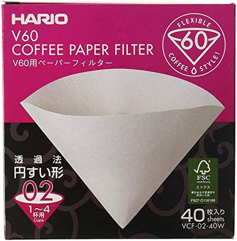 Hario V60 Paper Coffee Filters, Size 02, Natural, 200 Count