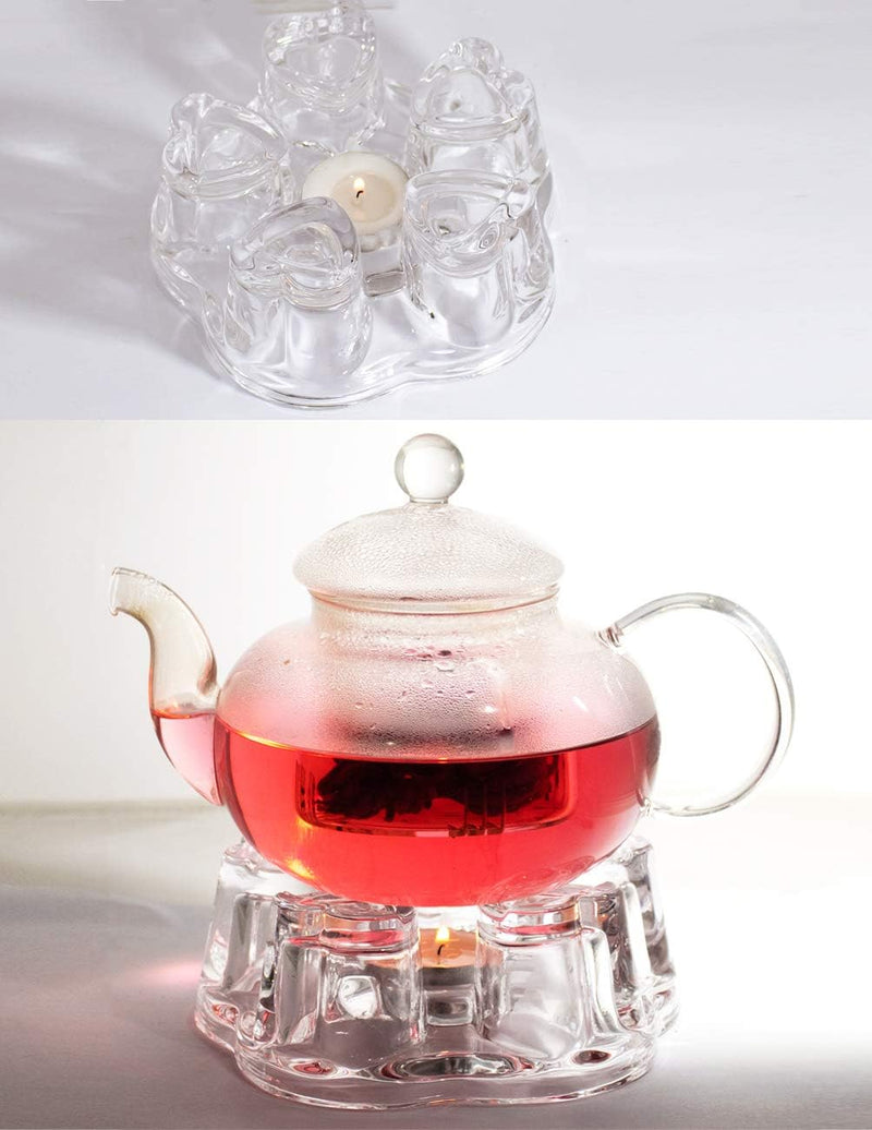 Dahlia Borosilicate Glass Teapot Warmer