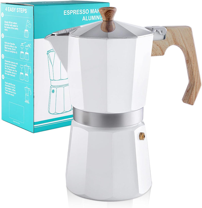 wedrink Stovetop Espresso Maker Aluminum Moka Pot 9 Espresso Cup-15.2OZ Cuban Coffee Maker Stove top Coffee Maker Moka Italian Espresso