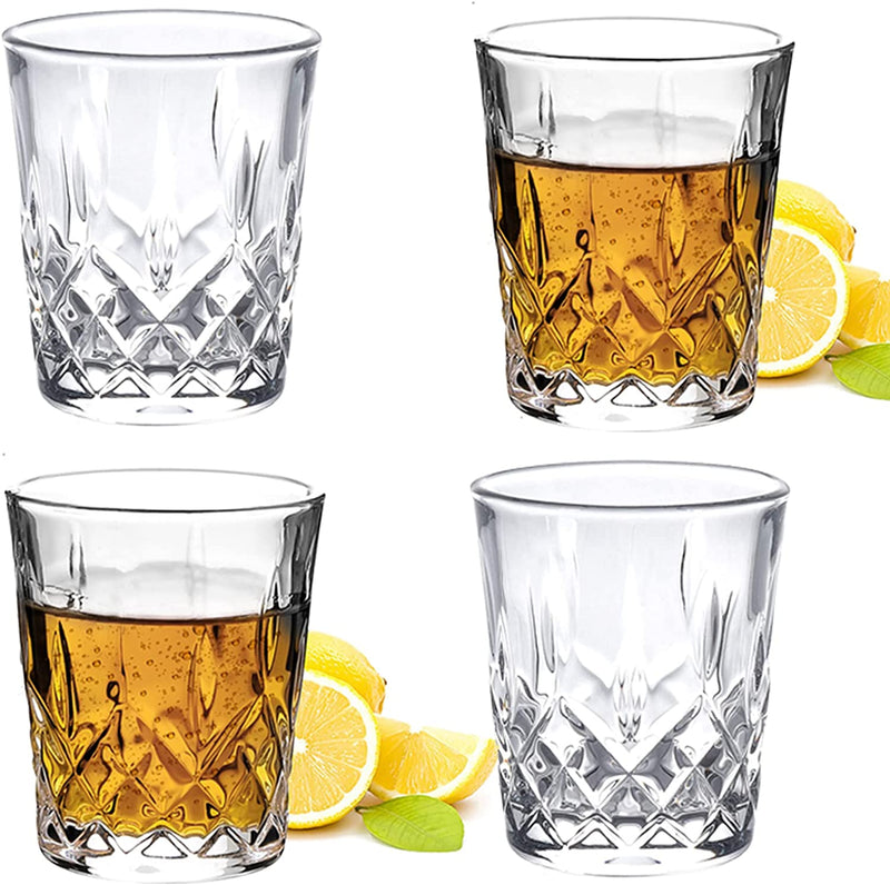 JAIEF 1.7 OZ Tequila Shot Glasses Heavy Base Shot Glass, Crystal Cordial Glasses (Set of 8)
