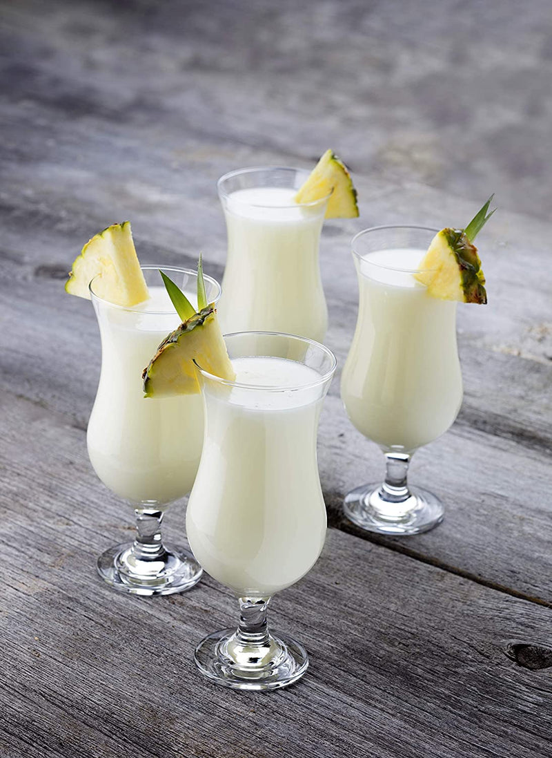 epure Venezia Collection 8 Piece Hurricane Glass Set - Perfect for Drinking Pina Coladas, Cocktails, Full-Bodied Beer, Juice, and Water (Pina Colada (15.5 oz))