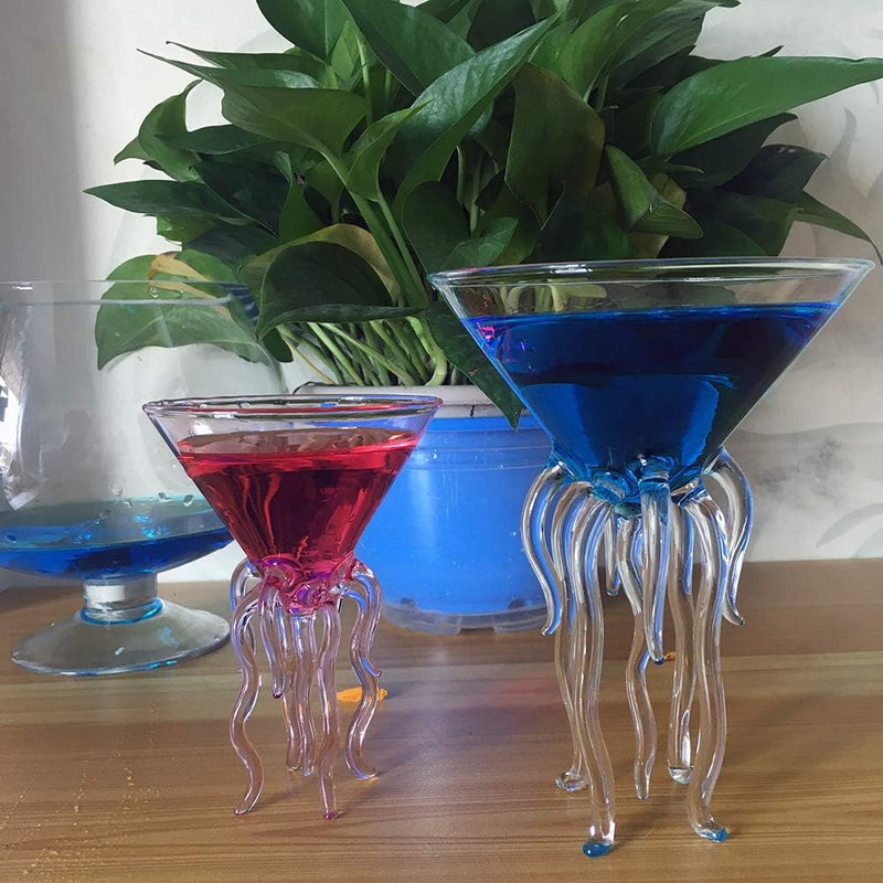 Octopus Cocktail Glass Creative Drinkware Bar Goblet Tools Snifters (Huge 2 Transparent)