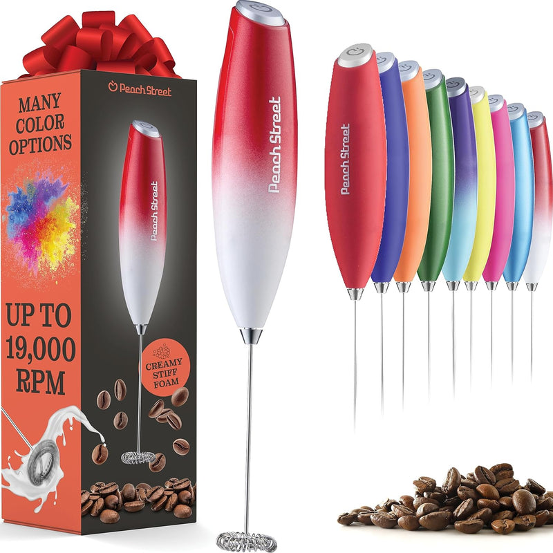 Powerful Handheld Milk Frother, Mini Milk Foamer, Battery Operated (Not included) Stainless Steel Drink Mixer for Coffee, Lattes, Cappuccino, Frappe, Matcha, Hot Chocolate.