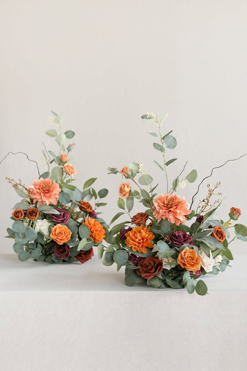 Sunset Terracotta Flower Arrangements - Free-Standing