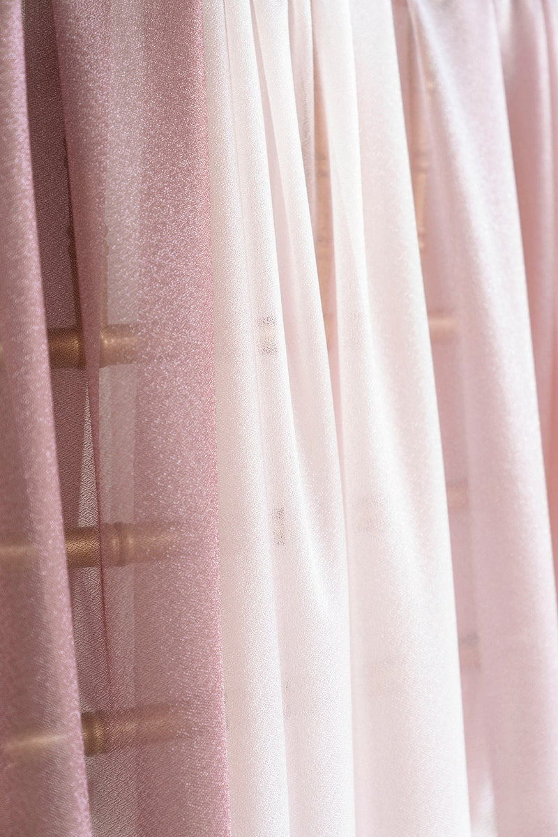 Rose and Mauve Wedding Backdrop Curtains