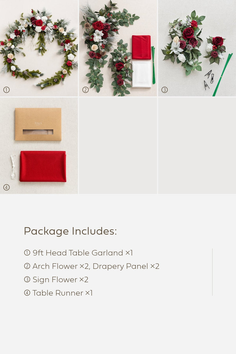 Christmas Red  Sparkle Wedding Decor Package