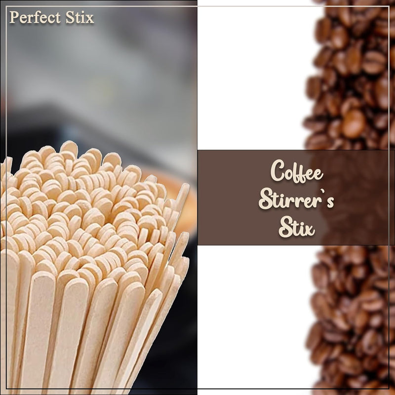 Perfect Stix Wooden Coffee Stirrer Stick, 7-1/2" Length (Pack of 1,000)