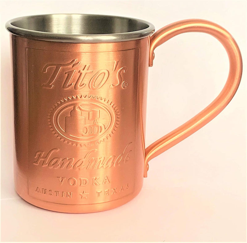 Tito's Vodka Copper/Stainless Steel Lined Mug – NEW - Set of 2