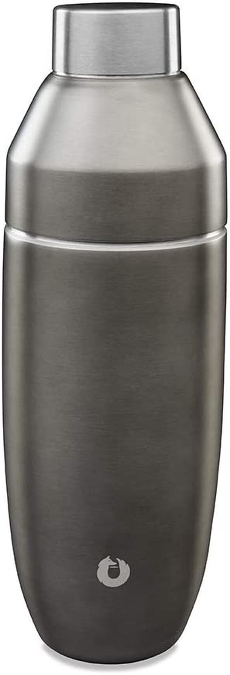 SNOWFOX C90024-15 Premium Vacuum Insulated Stainless Steel Cocktail Shaker-Home Bar Accessories-Elegant Drink Mixer-Leak-Proof Lid With Jigger & Built-In Strainer-Black/Gold-22oz.