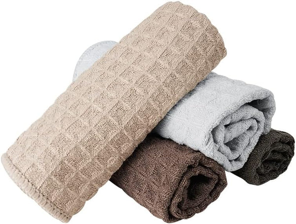 watchget Barista Micro Cloth 4 Pack Microfiber Barista Cleaning Towels Coffee Cleaning Accessories for Espresso Machine, Steam Wand, Countertop(12"x12")