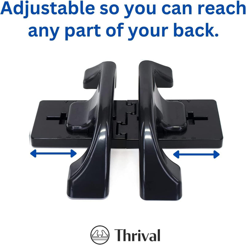 Thrival Back Stretcher - Fully Adjustable Back and Neck Stretcher and Massage Release Tool (Carbon Black) - Made in USA