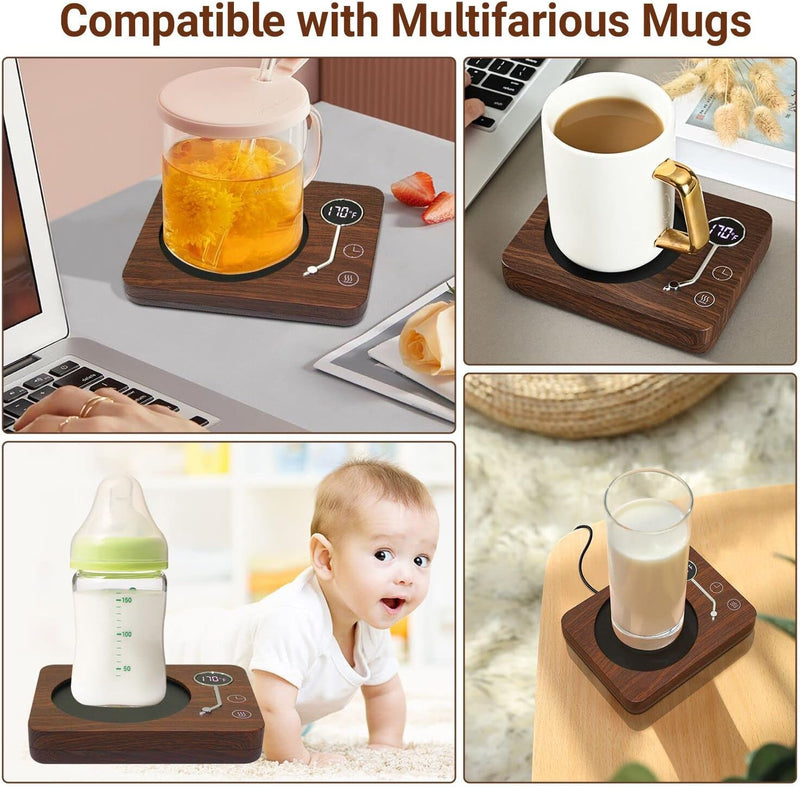 Coffee Mug Warmer, CEROBEAR Mug Warmer for Desk 3 Temperature Control 130℉/150℉/170℉, Cup Warmer with Auto Shut Off for Coffee Milk Tea Beverage