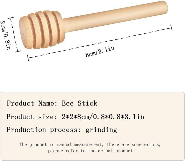20 Pcs Honey Sticks Mini Honey Dipper, 3inch Wooden Honey Comb Honey Dispenser for Honey Jar Dispense Drizzle Honey, Wedding Party, Gender Reveal Party Supplies