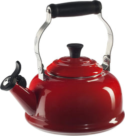 Le Creuset Enamel On Steel Whistling Tea Kettle, 1.7 qt., Cerise