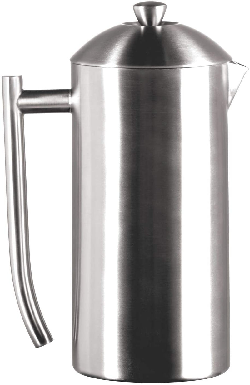 Frieling Double-Walled Stainless-Steel French Press Coffee Maker, Polished, 36 Ounces