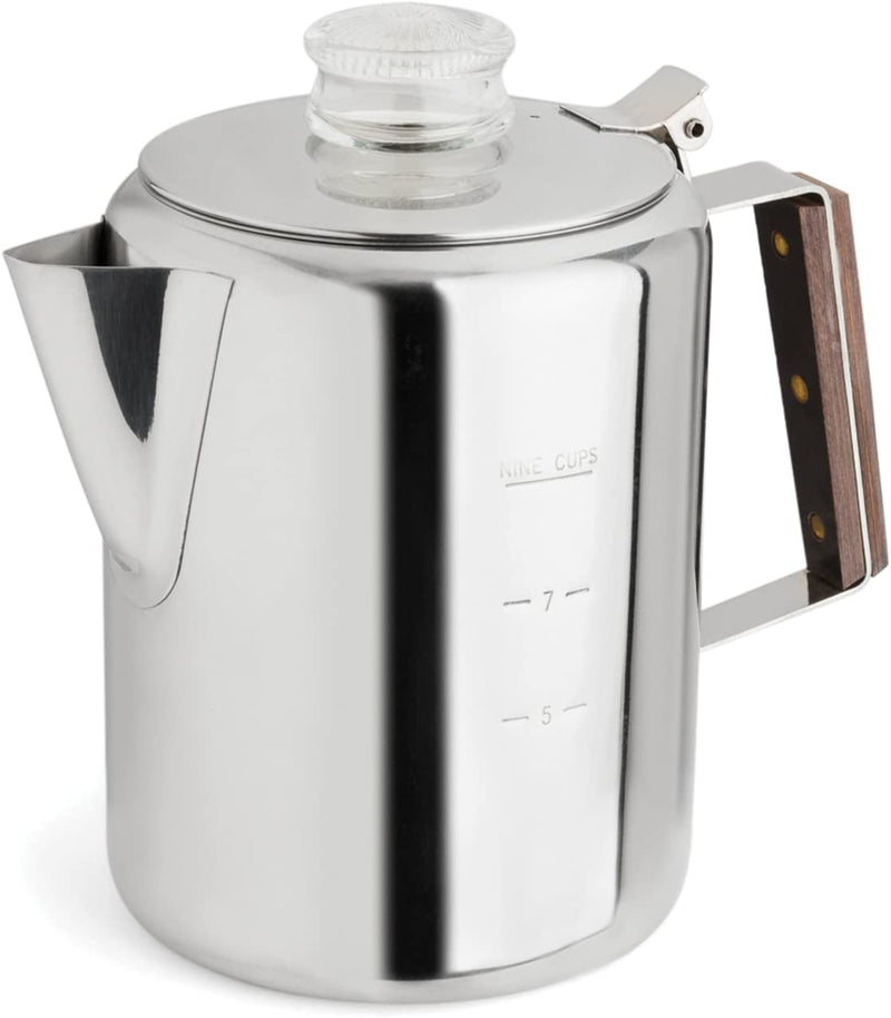 Fox Run Rapid Brew Stainless Steel Stovetop Percolator Coffee Pot, 12-Cup