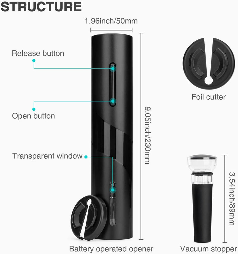 mafiti Wine Bottle Opener Stopper Electric Automatic Wine Corkscrew Christmas Gifts Set