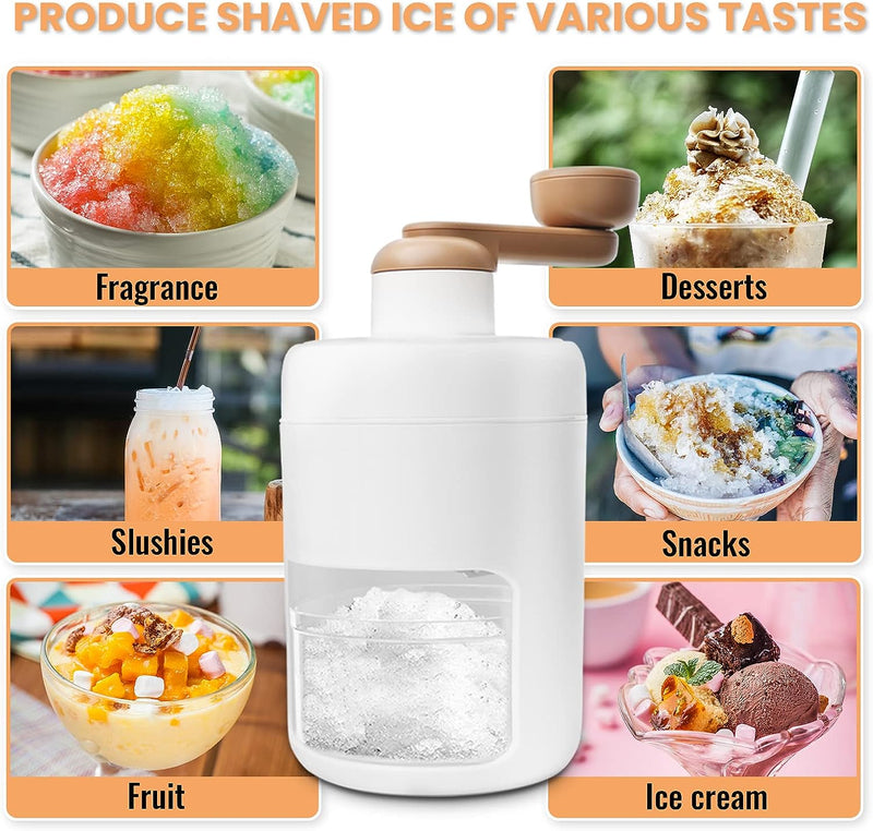 FILTA Shaved Ice Machines and Snow Cone Machine-Portable Ice Crusher and Shaved Ice Machine with Ice Cube Trays-BPA Free