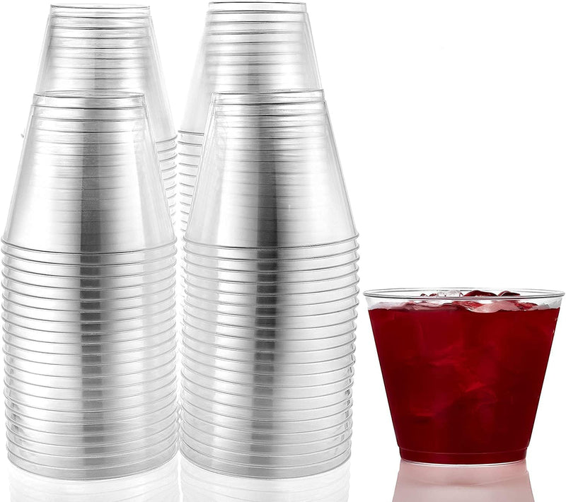 Hanna K. Signature 100 Shot Glasses 2oz Clear Premium Hard Plastic Disposable Cups, Ideal for Jello Shots, Wine Tasting, Condiments, Sauce, Dipping, Samples (12217)