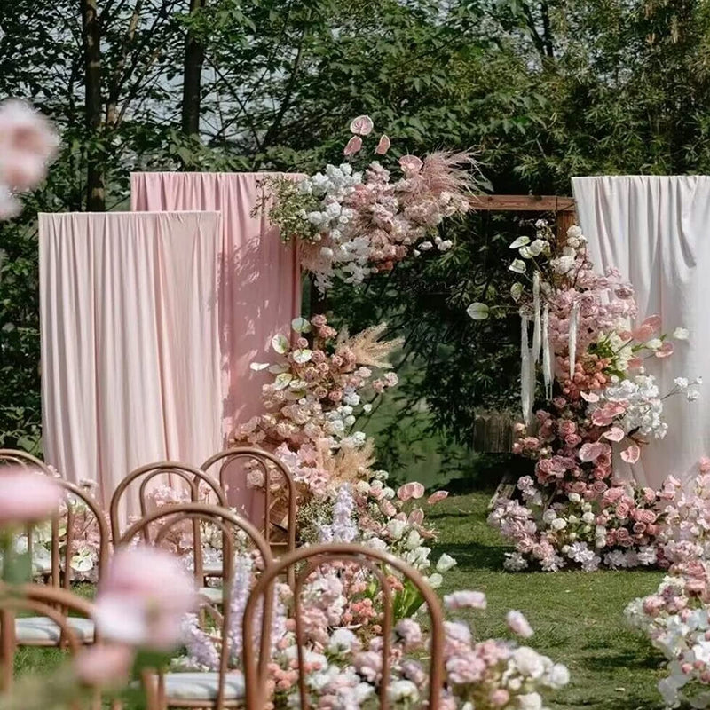 Chiffon Backdrop Curtains - 10x10 Ft - Weddings Parties Home Decor