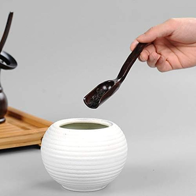 Cha Yuen – 2 pieces Ebony Wood Loose tea scoops, Handmade craftsmanship Very delicate and practical