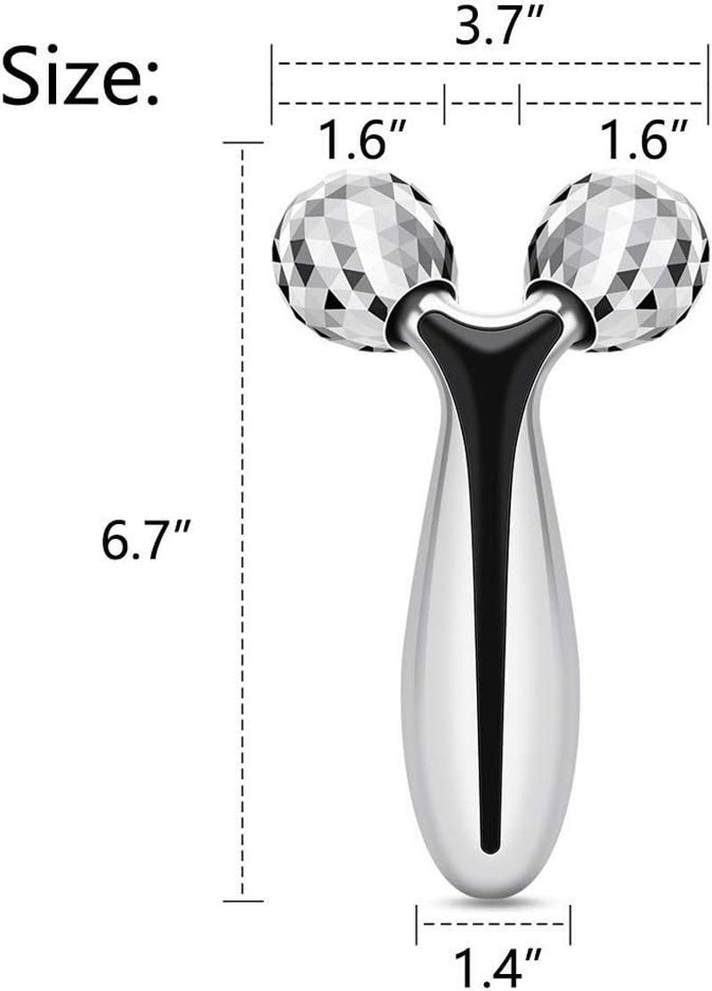 SUPANT V Facial Roller Massager, Reduce Wrinkles in Neck and Eyes, Massage for Lymphatic Drainage, Face Lifting, Reduce Puffiness, Skin Tightening & Collagen Production, Clear Toxins