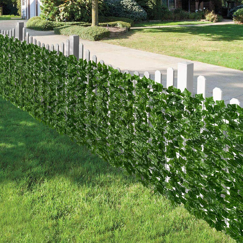 Artificial Ivy Privacy Fence - 118x59In Hedge with Faux Vine Decoration for Outdoor Garden