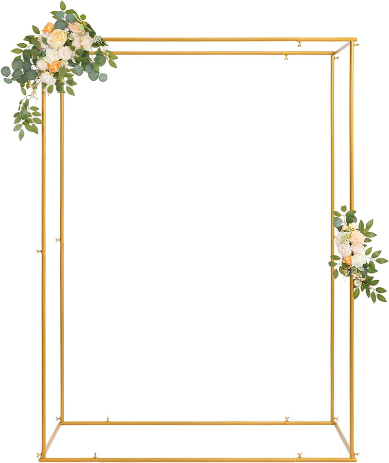 DOEWORKS 65 FT Gold Metal Wedding Arch Balloon Arch Frame Stand - Wedding Party Decoration