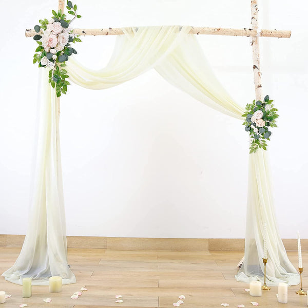 Wedding Arch Draping Fabric - Ivory Ceremony Party Decor - 6 Yards