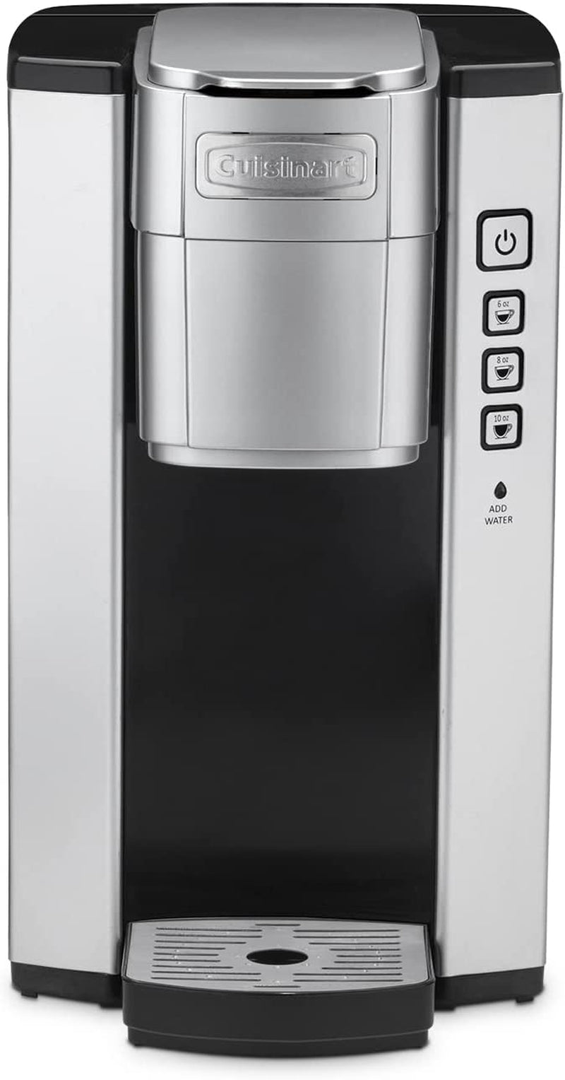 Cuisinart Coffee Maker, Single Serve 72-Ounce Reservoir Coffee Machine, Programmable Brewing & Hot Water Dispenser, Stainless Steel, SS-10P1,Silver