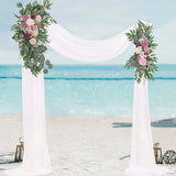 Artificial Wedding Arch Flowers Kit Pack of 2 Dusty Rose Wedding Arches Artificial Flowers Ceremony Arbor and Reception Backdrop Floral Swag for Wedding Decorations Home Decor