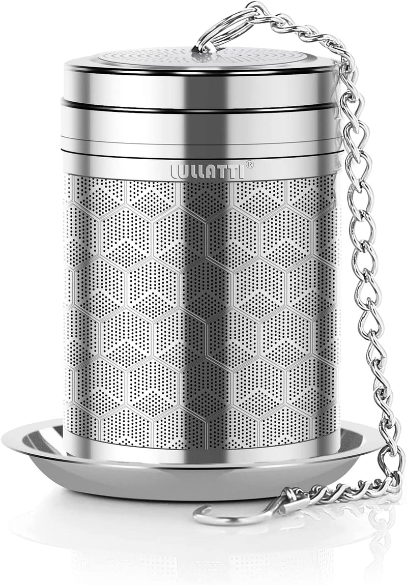 Tea Infusers for Loose Tea, (2 Pack) 18/8 Stainless Steel Tea Strainer Set, Extra Fine Mesh Tea Steeper for Brew Tea, Spices & Seasoning