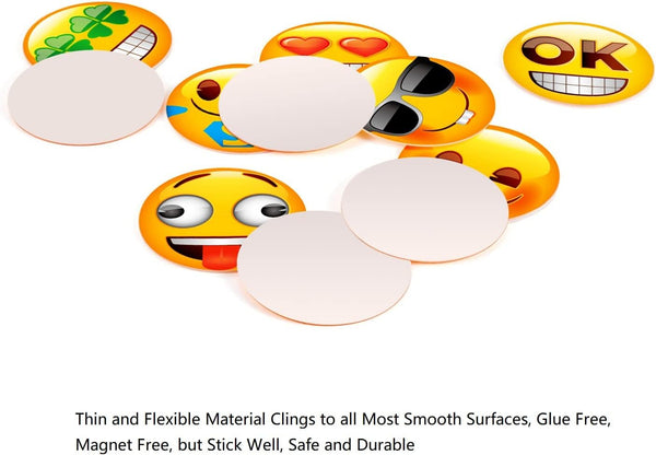 MORCART 84pcs Resuable Emoji Stickers Funny Icons Decorative Drink Marker, Party Gift for Kids Friends, Personalized Your Life, Removable & Washable