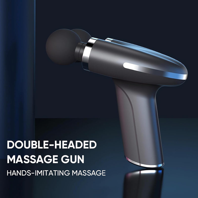 BOKOR Deep Tissue Massage Gun - FSA/HSA Eligible Massager for Pain Relief & Circulation in Neck, Back, Leg, Shoulder and Body, Motion Duo Double-Head Massage Gun, Ideal Birthday Gift