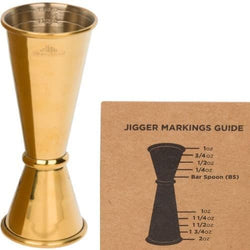 A Bar Above Premium Japanese Jigger with 8 Measurements Inside - Professional & Heavy-Duty 304 Stainless Steel Cocktail Double Jigger for Bartending (1 Pack, Stainless Steel)